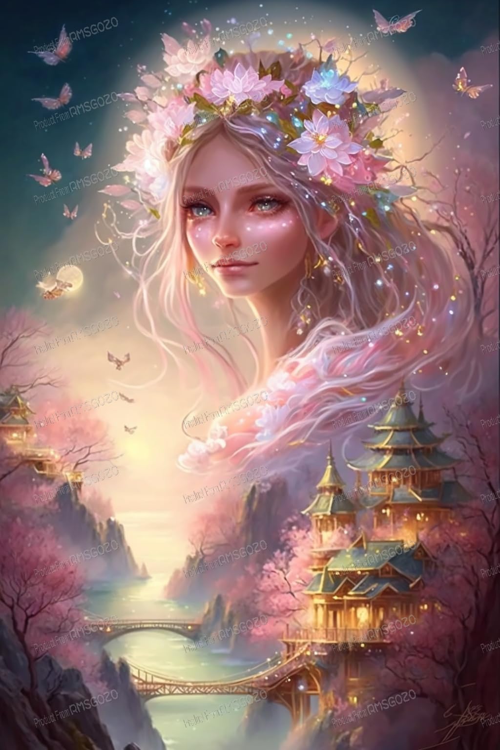 Amazon.com: RMSGOZO Fantasy Elf Castle Diamond Painting Kits for
