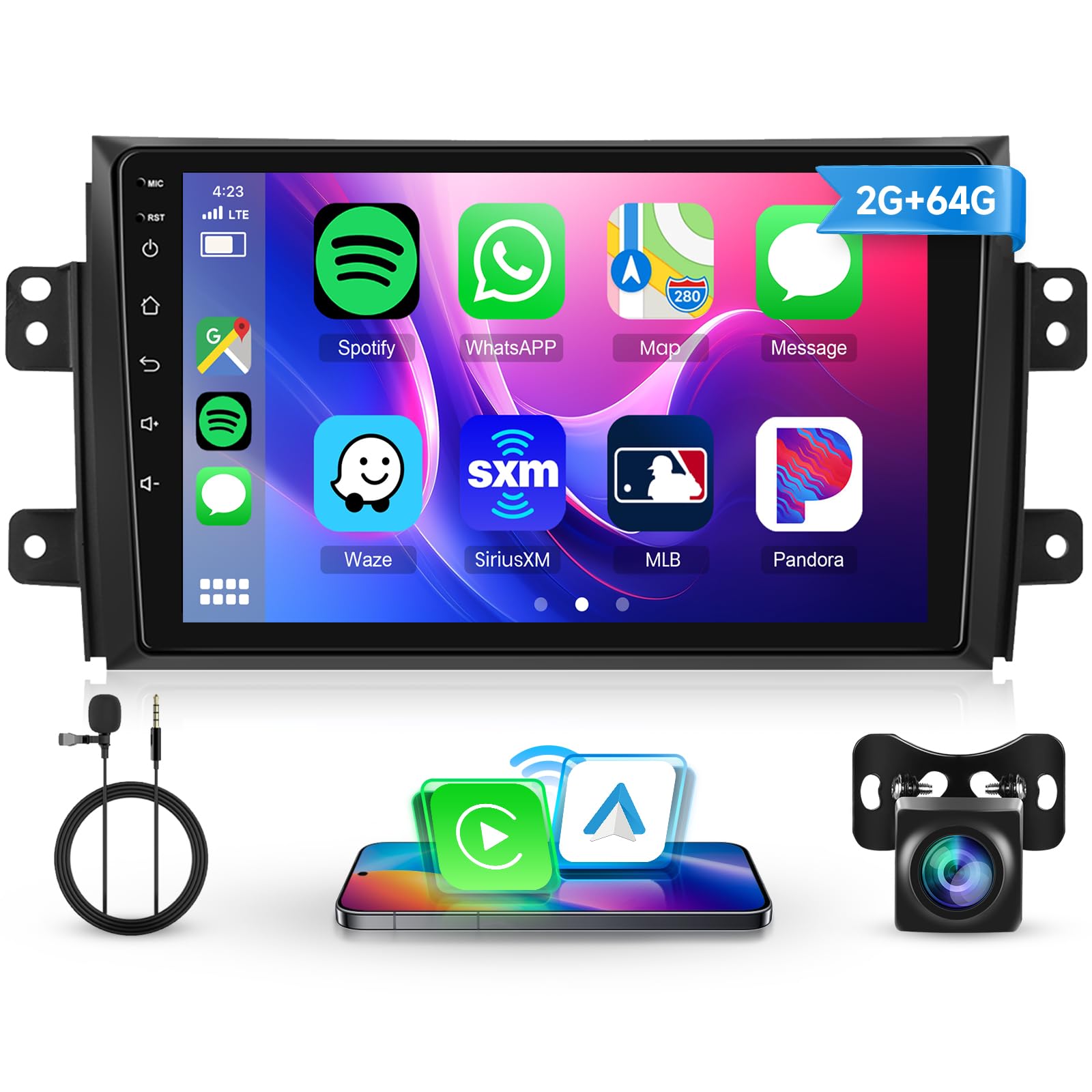 Amazon.com: 2+64G Android Stereo for Suzuki SX4 2006-2013 Support