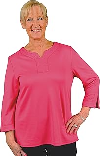 Ovidis Adaptive Top Open Back Clothing Elderly Disabled Women - Torie Pink L