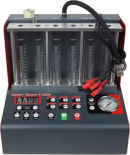 Miniatura 3 de QPKING Limpiador y probador de inyector de combustible de 6 cilindros, sistemas de inyección de combustible limpiadores, probadores de lanzamiento