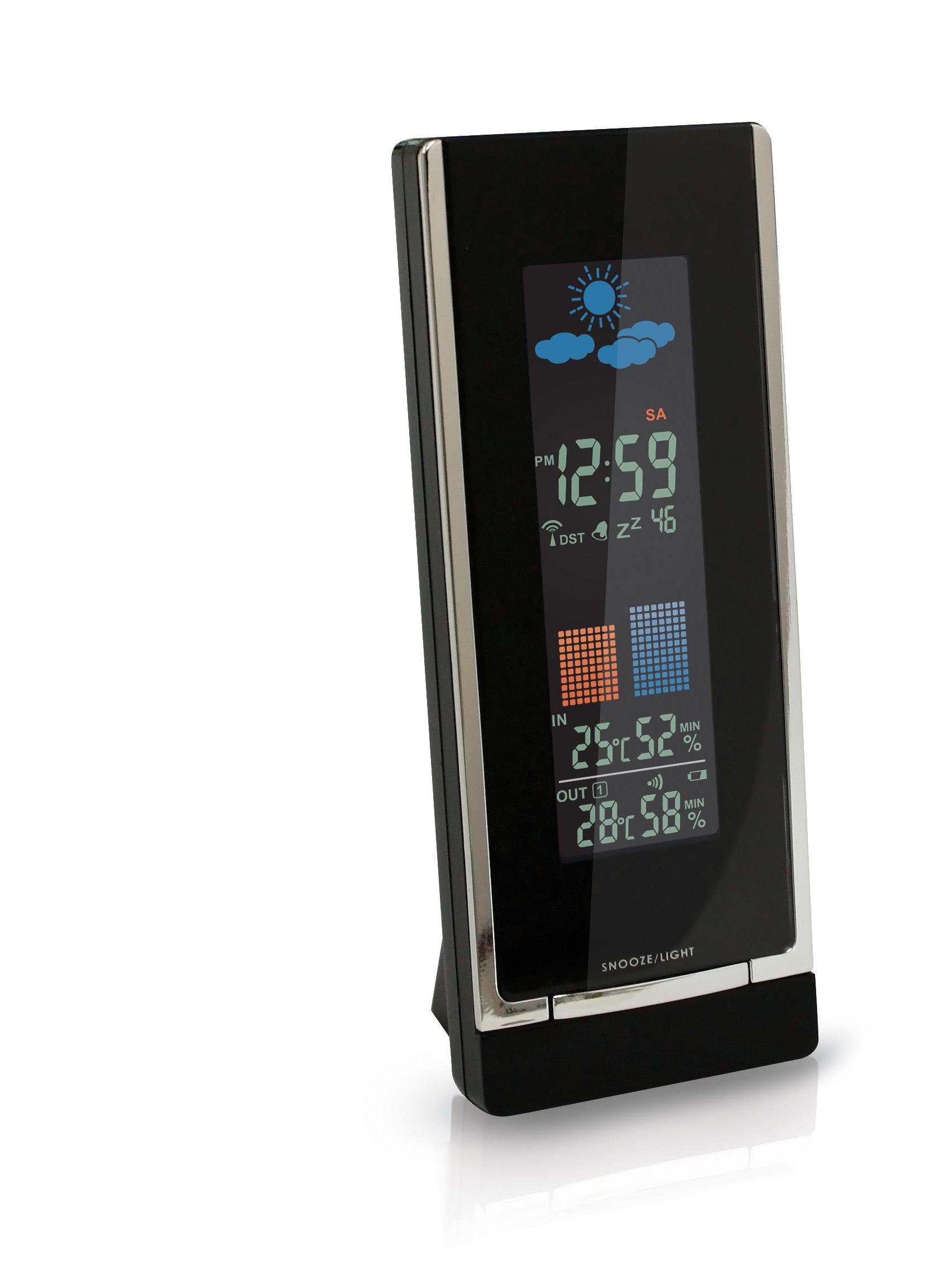 Station Météo Radio Koch 14011 avec Affichage Couleur