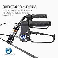 Vista 6 de Dynarex DynaGo Duo Transport 4 Wheel Rollator is a Stand-Up Rolling Walker and a Seated Transport Wheelchair, with Fold-Down Footrests and a