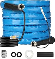 RVGUARD 25FT Heated RV Water Hose -20°F Freeze Protection, Energy-Saving Thermostat, Lead & BPA Free for RV Camping Home Garden
