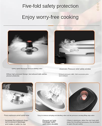 Miniatura 6 de Household Aluminum Pressure Cooker Explosion-Proof Fast Cooker Pot for Gas Cooker Universal  Color  96L