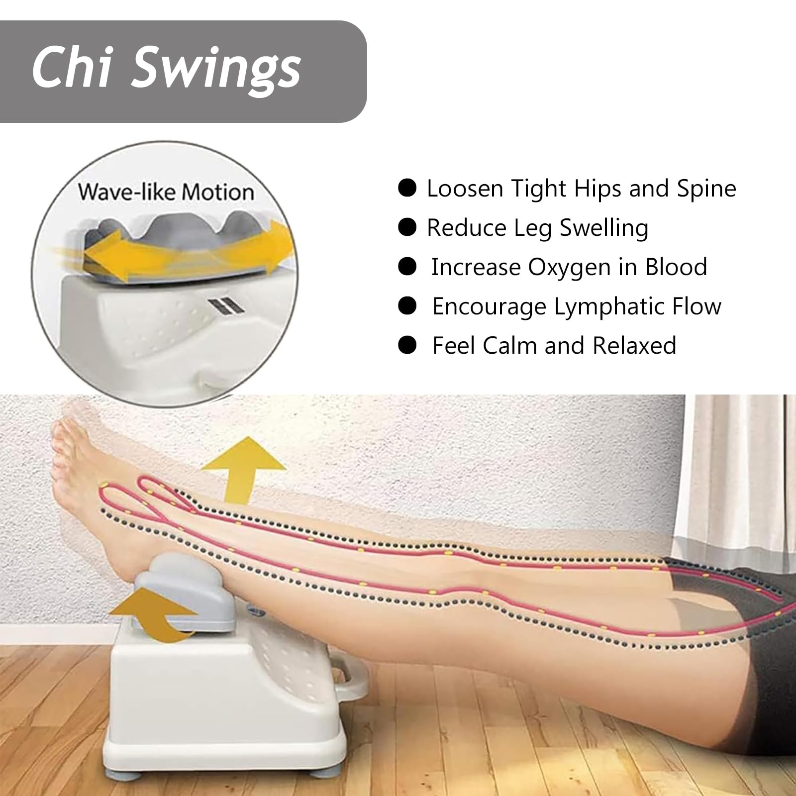 Masseur oscillant, exercice de pied de 10 vitesses avec minuterie, dispositif de thérapie cinétique électrique portable pour la circulation sanguine et la relaxation musculaire, équipement de remise e