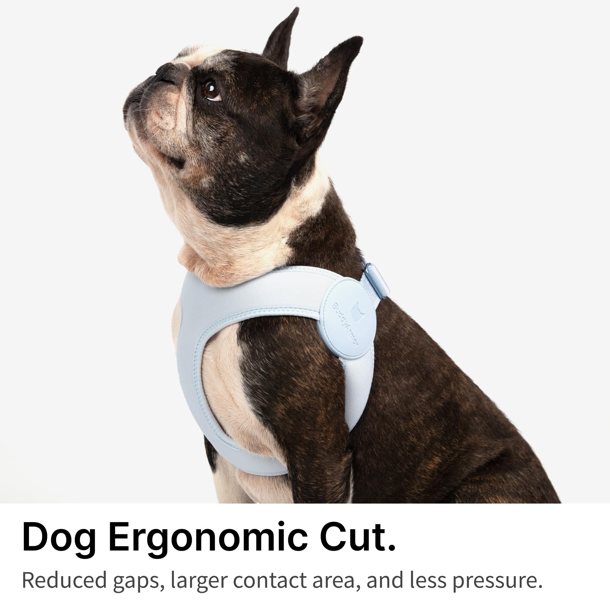 Harnais ultra confortable, réglable et doux, avec fermeture à boucle en alliage, léger et extensible pour chien de petite taille, pour la promenade et le dressage (noir minuit, taille L, 48