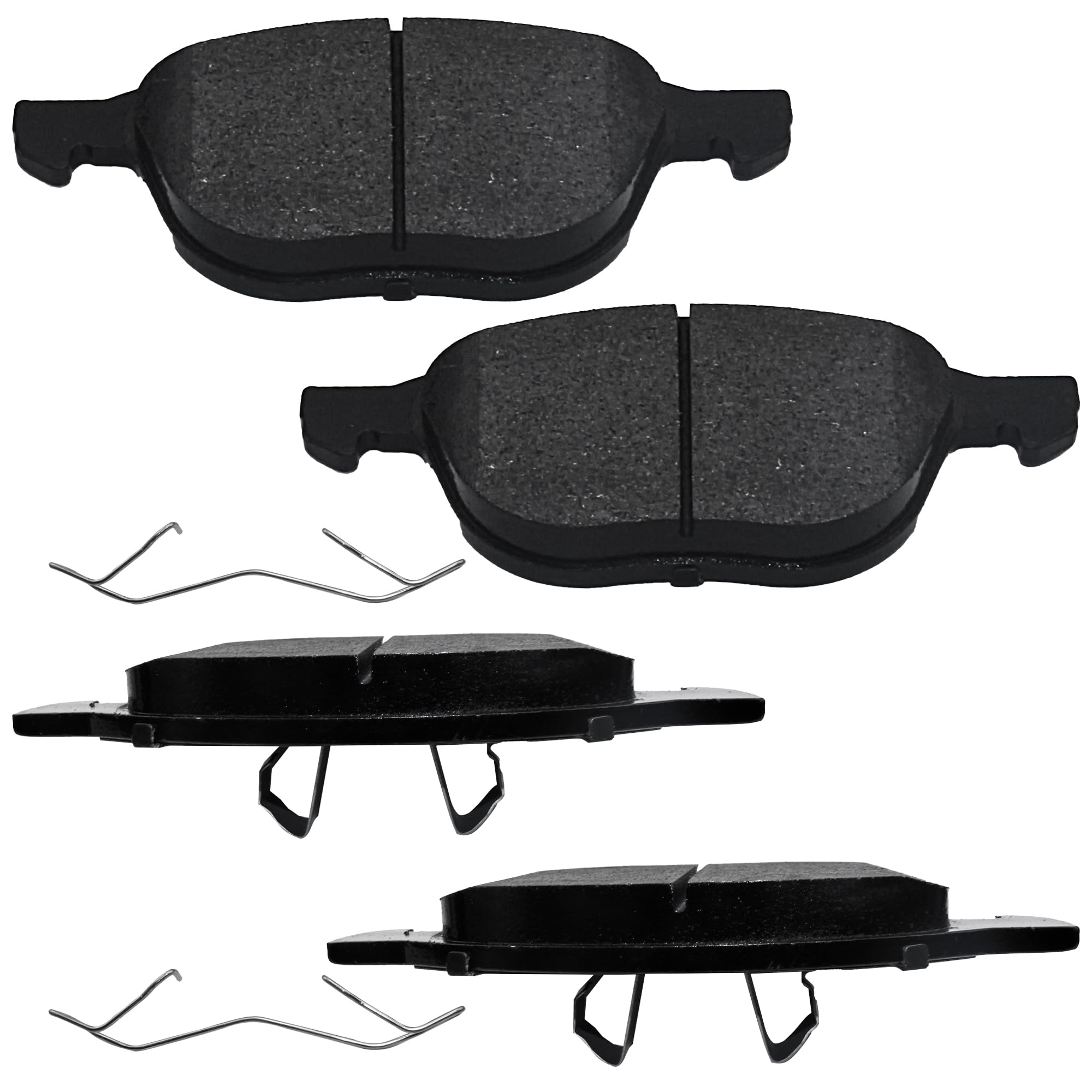 Front Brake Pads Set Compatible with Ford Escape Focus Transit Connect, Mazda 3 5, Volvo C30 C70 S40 V50 Automotive Replacement Brake Pads Semi-Metallic D1044