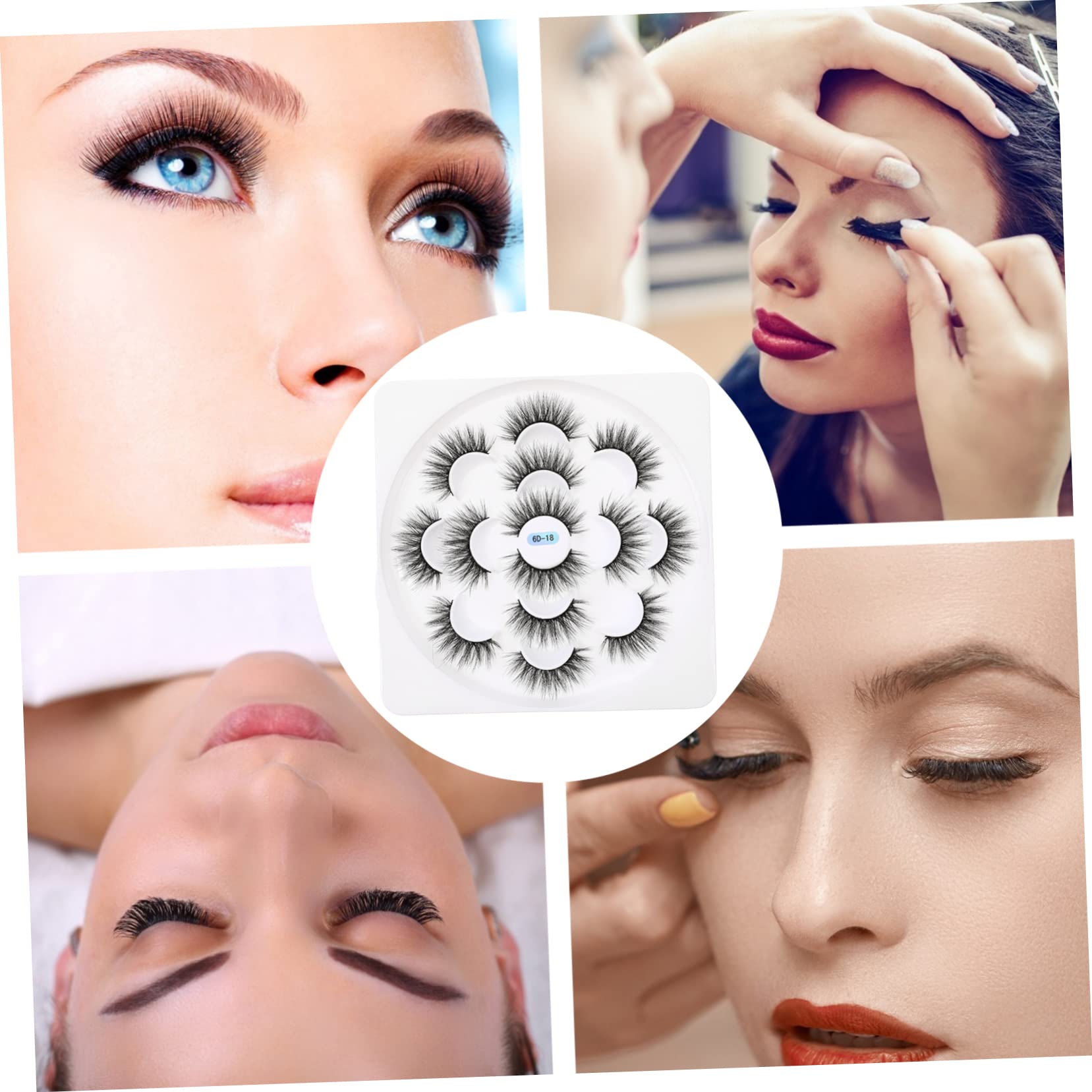 FRCOLOR Ciglia Finte Naturali e Voluminose Per Trucco Donna Per Uso Professionale e Personale Facilità Uso Look Elegante e Radioso