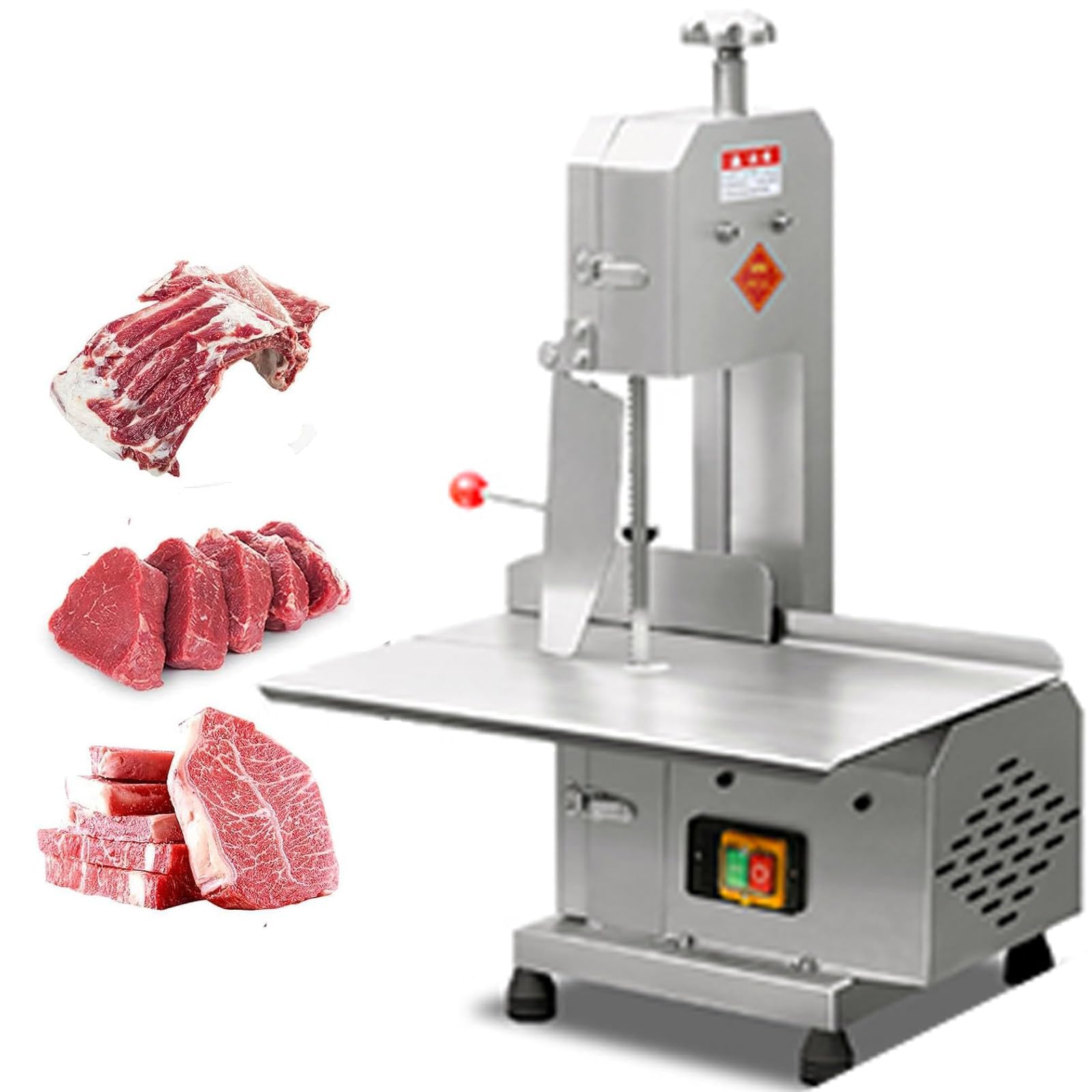 Zensefarin Multicolor Commercial Meat Cutter Machine For Supermarkets, 750W High Power Electric Meat Cutter Machine, Electric Bone Saw Machine, For Home Kitchen Restaurant Supermarket