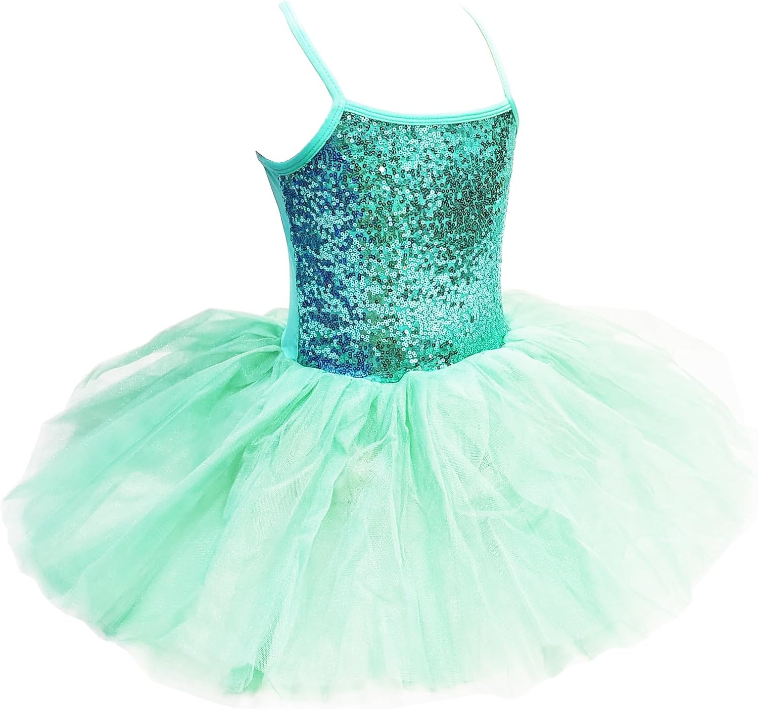 ZUYPSK Kids Girls Sequins Leotard Skirted Dress Ballet Dance Tutu Princess Dresses Ballerina