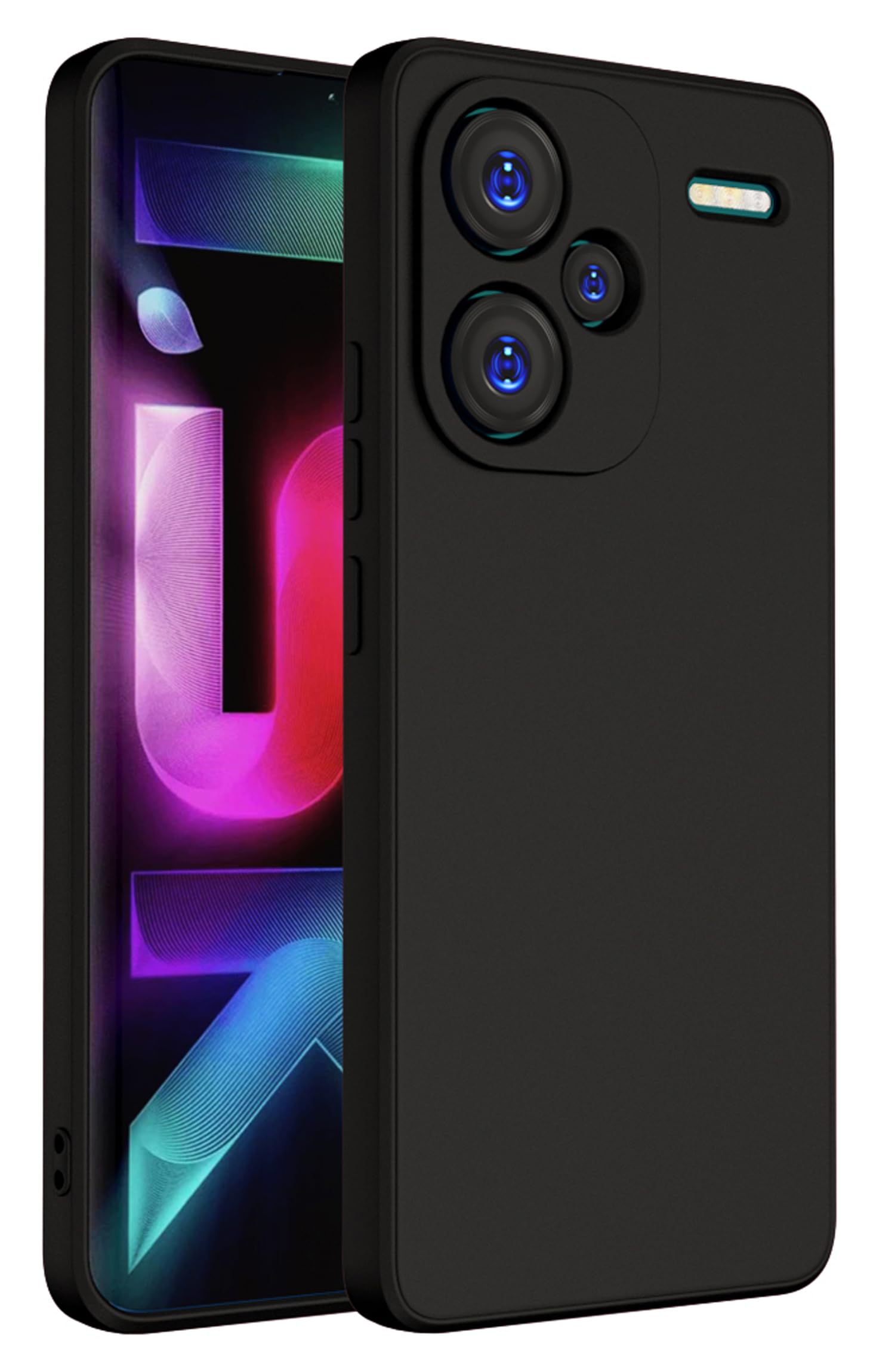Kapa Matte Protective Lens Flexible Back Cover for Redmi Note 13 PRO Plus | Slim Silicone with Soft Lining Shockproof Full Body Bumper Case (Black) (B0CV5B4NVH) Amazon Price History, Amazon Price Tracker