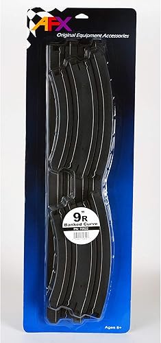 Miniatura 1 de AFX Racemasters Track Banked Curve 9" 12R Set AFX70622 HO Slot Racing Track