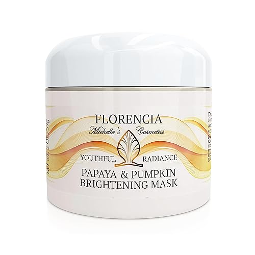Florencia Máscara iluminadora de papaya y calabaza. Mascarilla facial natural, exfoliante, suavizante y suavizante. Elimina suavemente las impurezas
