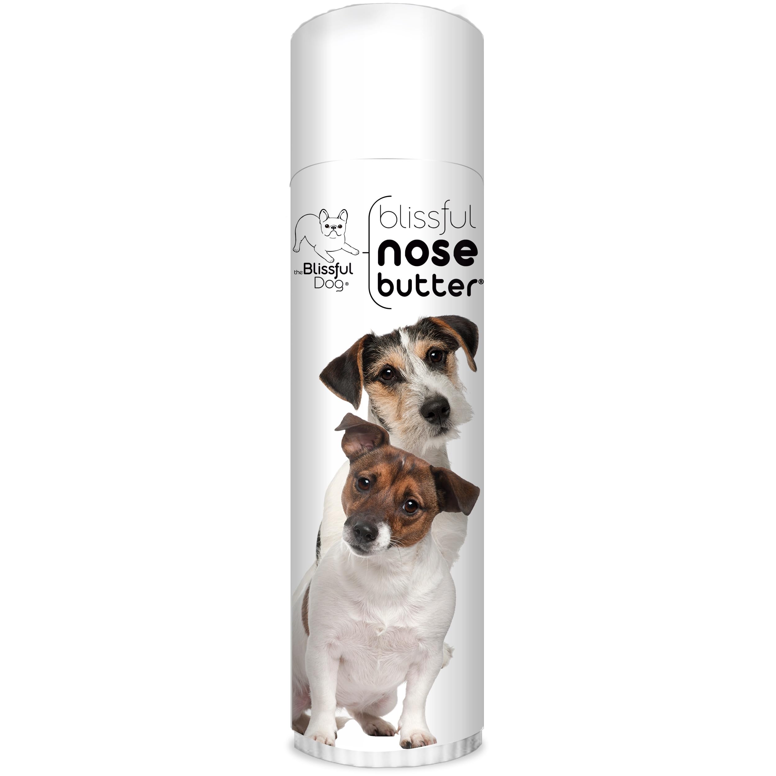 The Blissful Dog Jack Russell Terrier Nose Butter for Dry, Cracked Skin, Lick-Safe Dog Nose Balm with Moisturizing Shea Butter, Almond, Olive, and Essential Oils, Pet Supplies, Uncented, 0.50 oz.