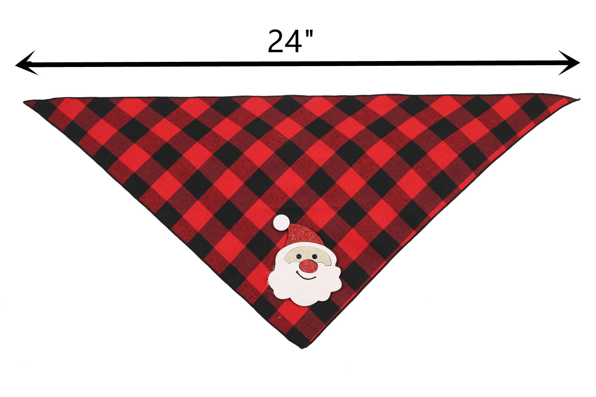 BoomBone - Bandana de Navidad con apliques de Papá Noel, bufanda navideña para perros
