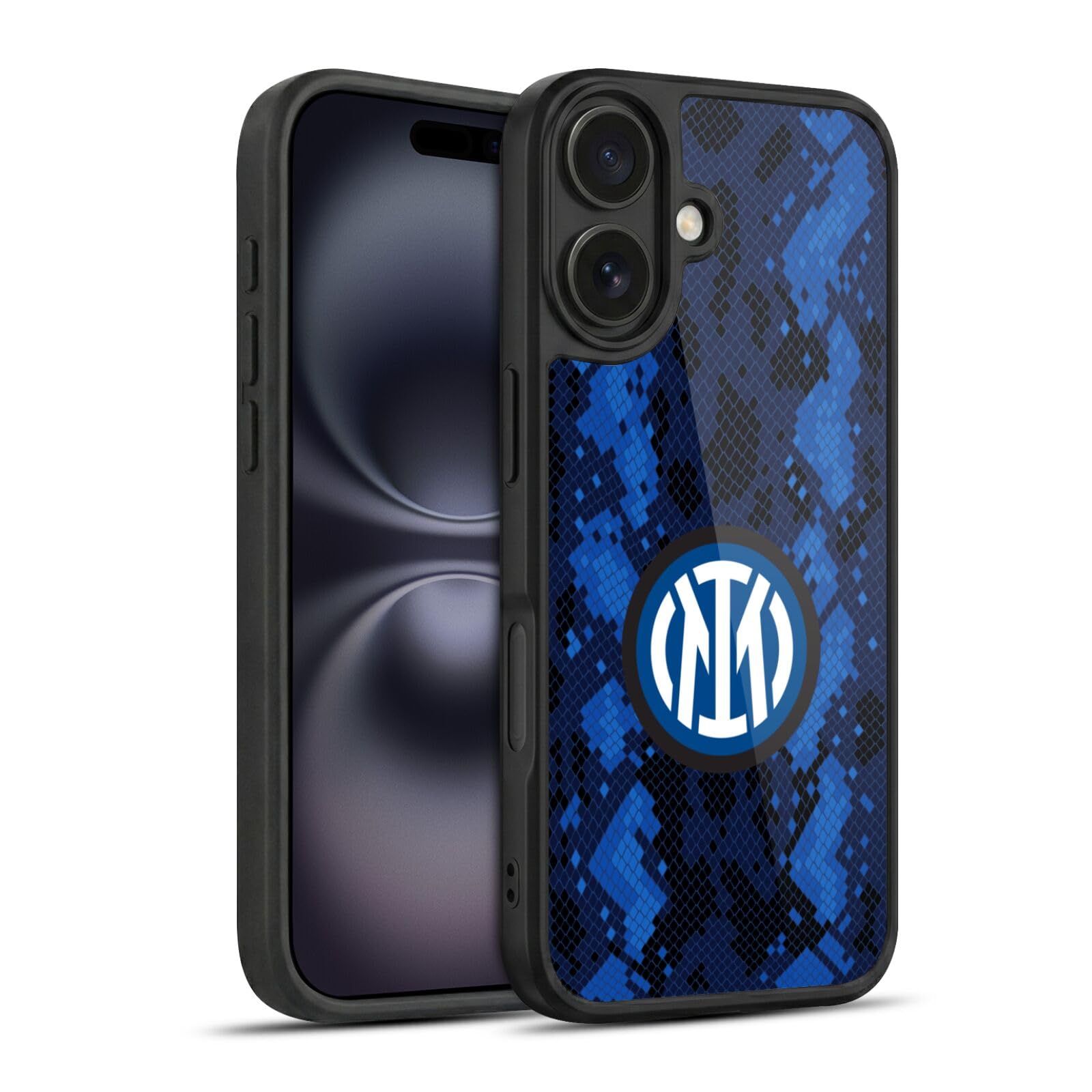 Head Case Designs Licenza Ufficiale Inter Milan Home 2021/22 Kit Crest Cover in Gel Rinforzata [Protezione di Grado Militare] Compatibile con Apple iPhone 16