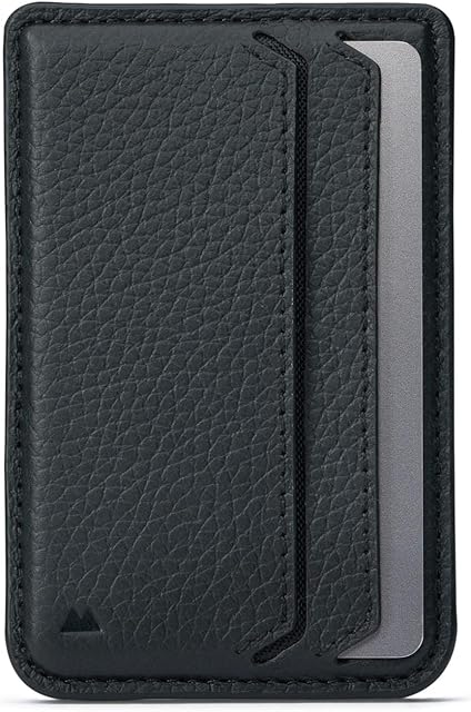 Mous  MagSafe Compatible Wallet Card Holder  Cell Phone Magnetic Wallet for iPhone 14, iPhone 13 and iPhone 12 Models  MagSafe Compatible Accessory - Black Leather