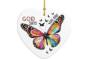 Lovely Butterfly Ceramic Ornament for the Dedicated Christian Woman