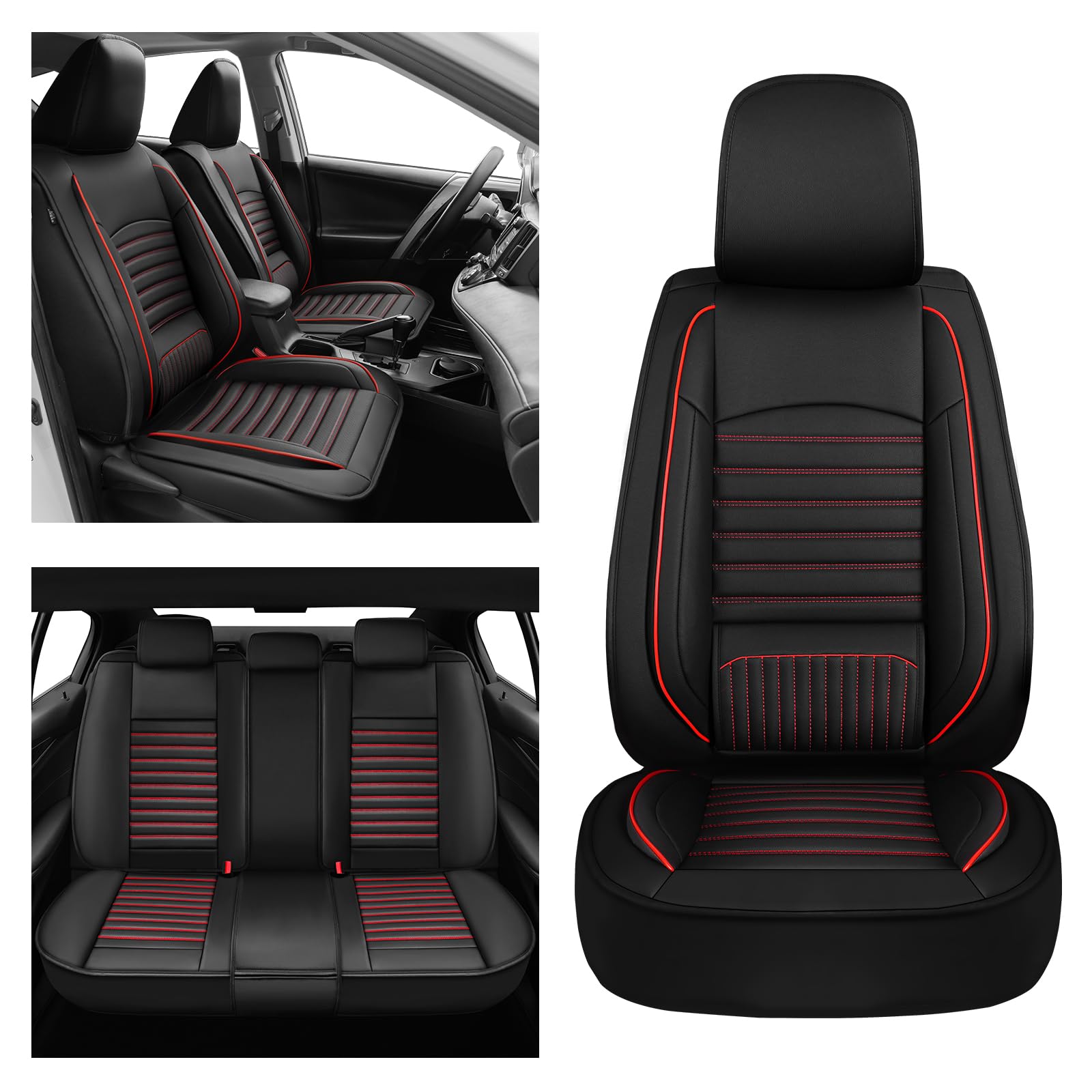 Rough Country Front/Rear Seat Covers Black 11-16 Super Duty