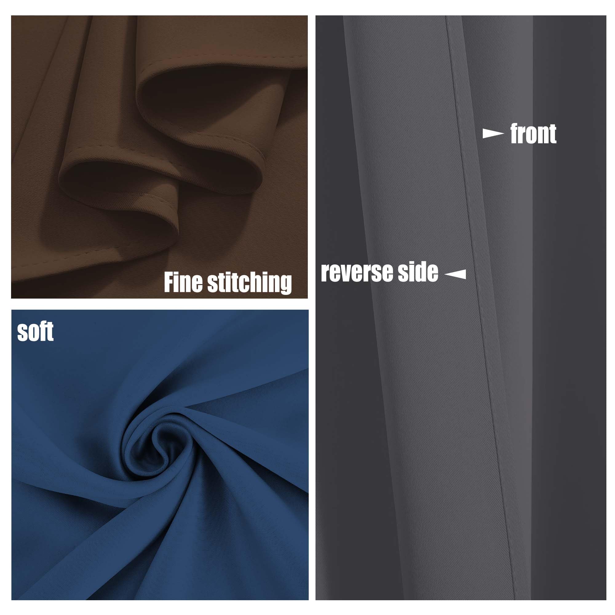 Rideau Occultant - Rideau 70 x 230 cm Isolant Anti Froid Chaleur, Satiné Draperies à Oeillets Installation Facile pour Maison Chambre Fenetre, Blanc cassé
