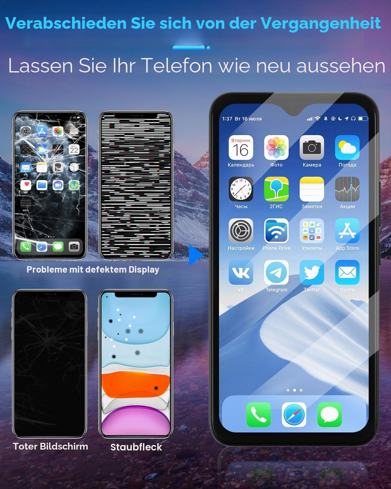 Display LCD für Samsung A54 5G Bildschirm Ersatz für Galaxy A54 5G SM-A546E SM-A546B LCD Screen Digitizer Touchscreen Assembly mit Reparatur, (Schwarz mit Rahmen, Unterstützt keinen Fingerabdruck)