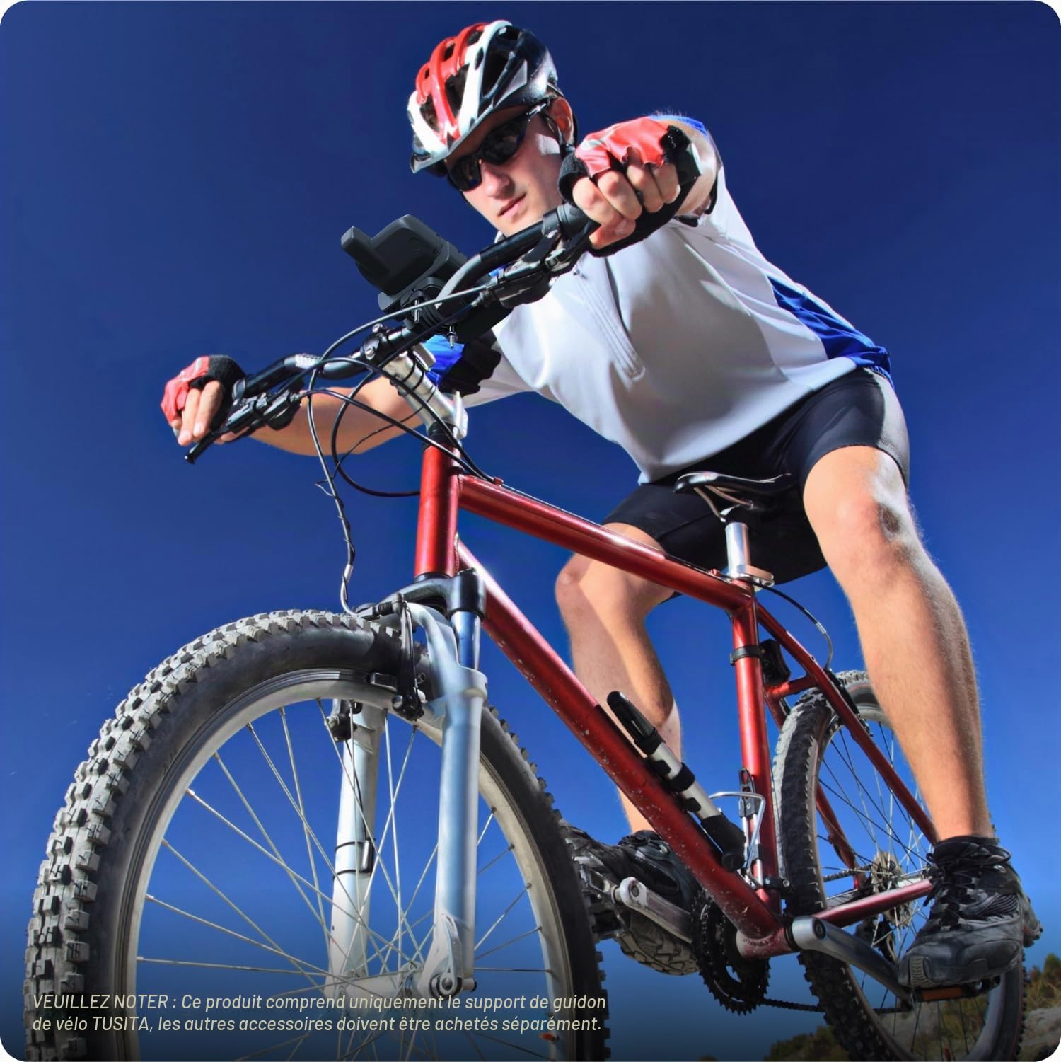 TUSITA Support GPS pour Vélo Compatible avec Garmin Montana 700 700i 710 710i 750i 760i - Accessoires pour Guidon
