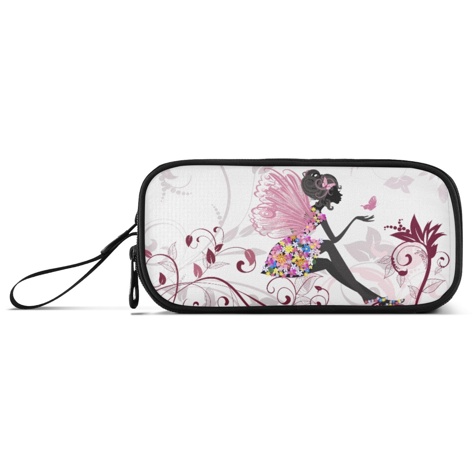 ISAOA Big Capacity Pencil Cases (Magic Fairy Flowers Girl Butterfly) Pouch Bag Large Pen Bag Stationery Bag for Girls Boys Adults Student - Image 2