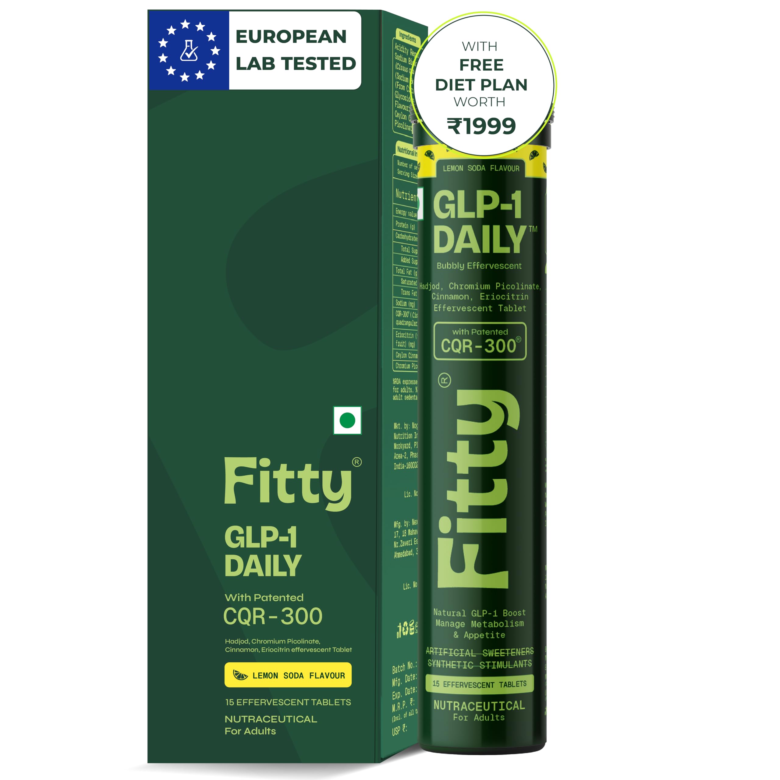 Fitty GLP-1 Daily Fizz for Fat Reduction & Weight Management | Effervescent Metabolism Support Drink | Supports Natural GLP-1 Activity | Pack of 1-image-42