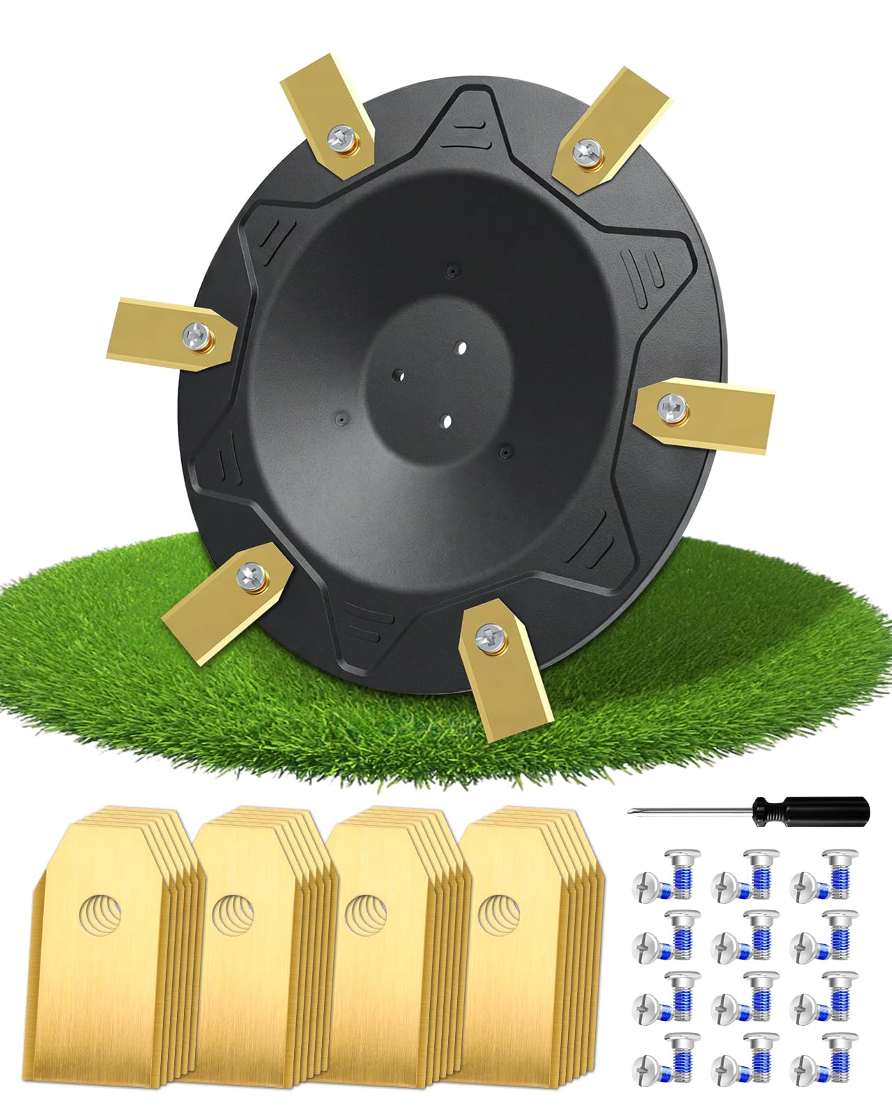 30 Lame Accessorio per ECOVACS Goat O500, O800, O1200, G1-800, G1-2000, G1 - Premium Robot Rasaerba Include 30 Lame, 30 Viti