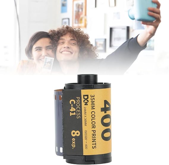 Color Negative Film ISO 320-400, 35mm Fine Grain Wide Exposure Latitude HD Disposable Film for 135 Camera (8 Sheets)
