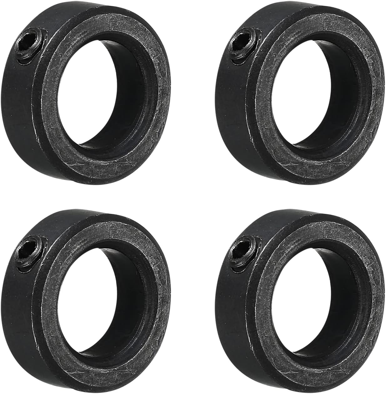 MECCANIXITY Shaft Collar 5/8" Bore Carbon Steel Set Screw Style Clamping Collars Black 4 Pack