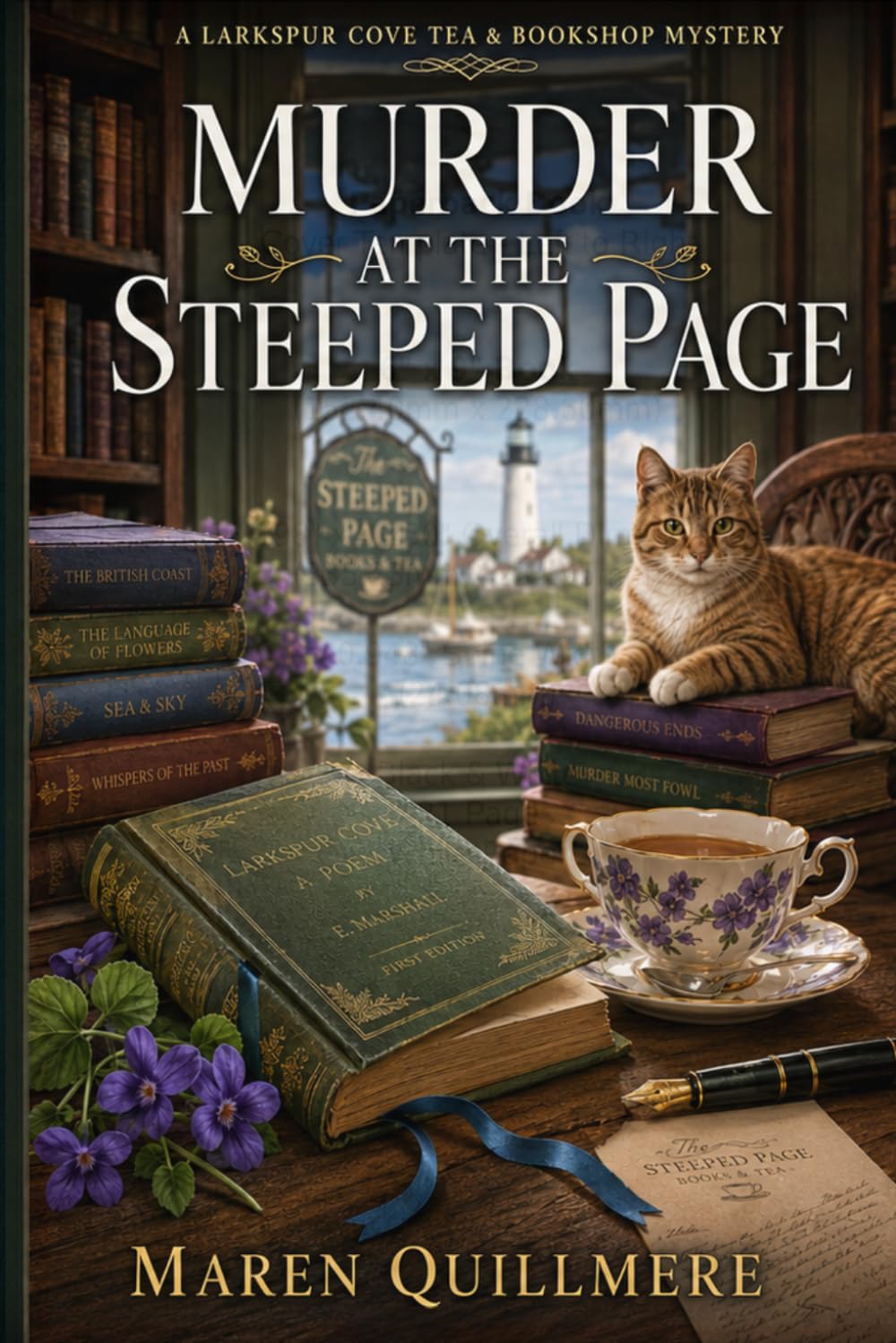 Murder at the Steeped Page: A Clean Seaside Bookshop Cozy Mystery