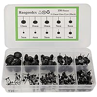 Vista 8 de 150 piezas de aguja de fieltro ojos mini vidrio ámbar ojos kits para muñecos de peluche muñecas fieltro de lana manualidades