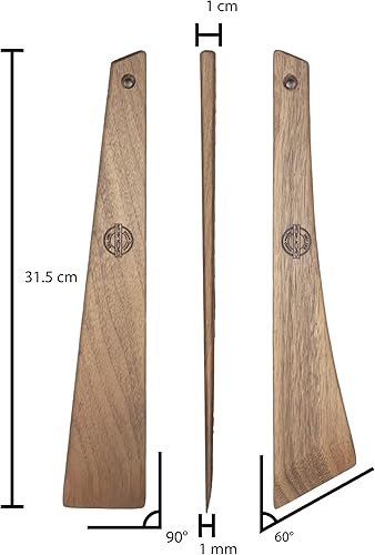 Miniatura 8 de Espátula de madera de nogal para hierro fundido raspador de huevos volteador de madera plana utensilio de cocina de madera multiusos espátulas