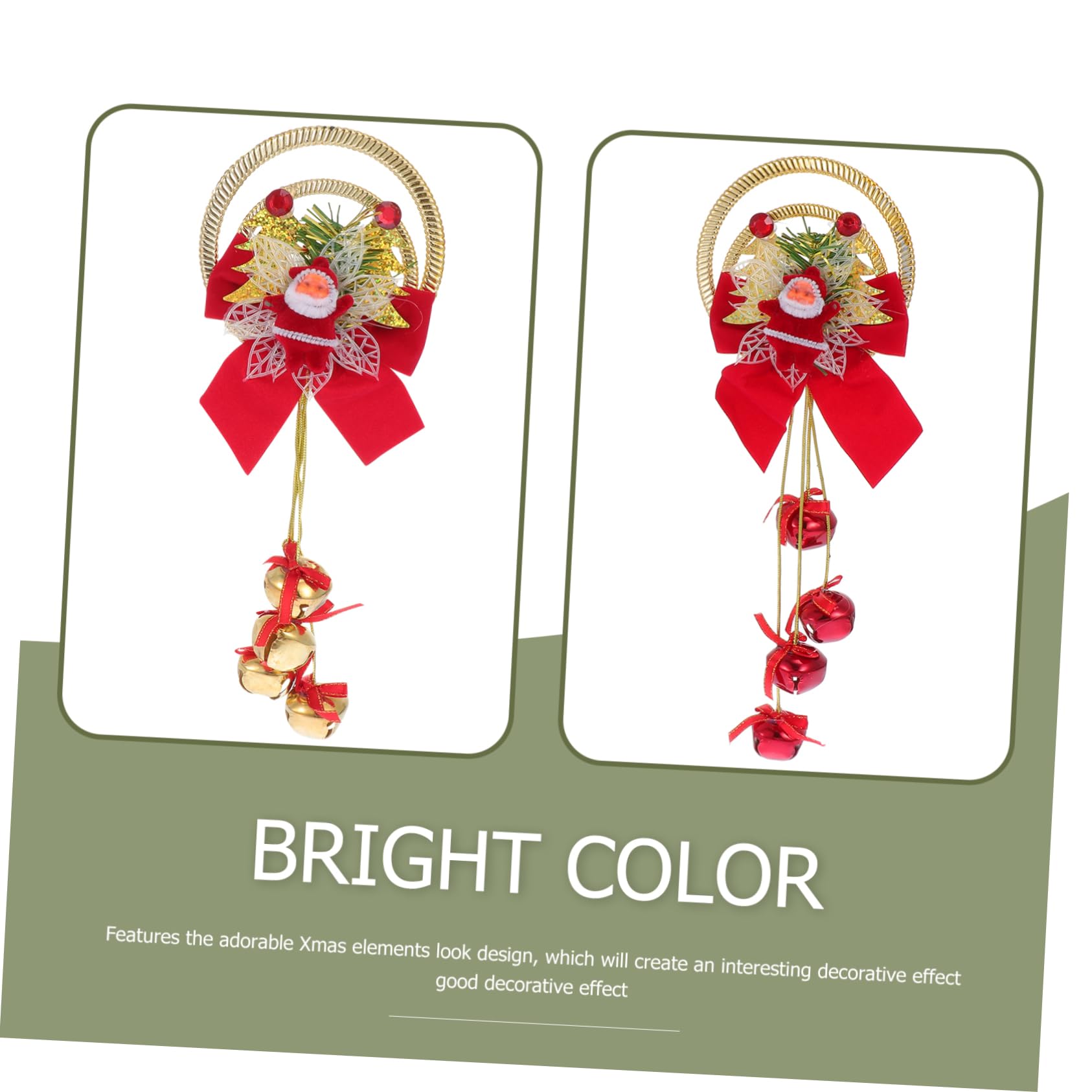 8 Set Campane Di Natale Pendenti Natalizi Ciondolo Natalizio Ciondoli Dell'albero Di Natale Ciondolo Bambola Di Decorazioni Natalizie Da Appendere Plastica 2 Pezzi * 8 Cabilock