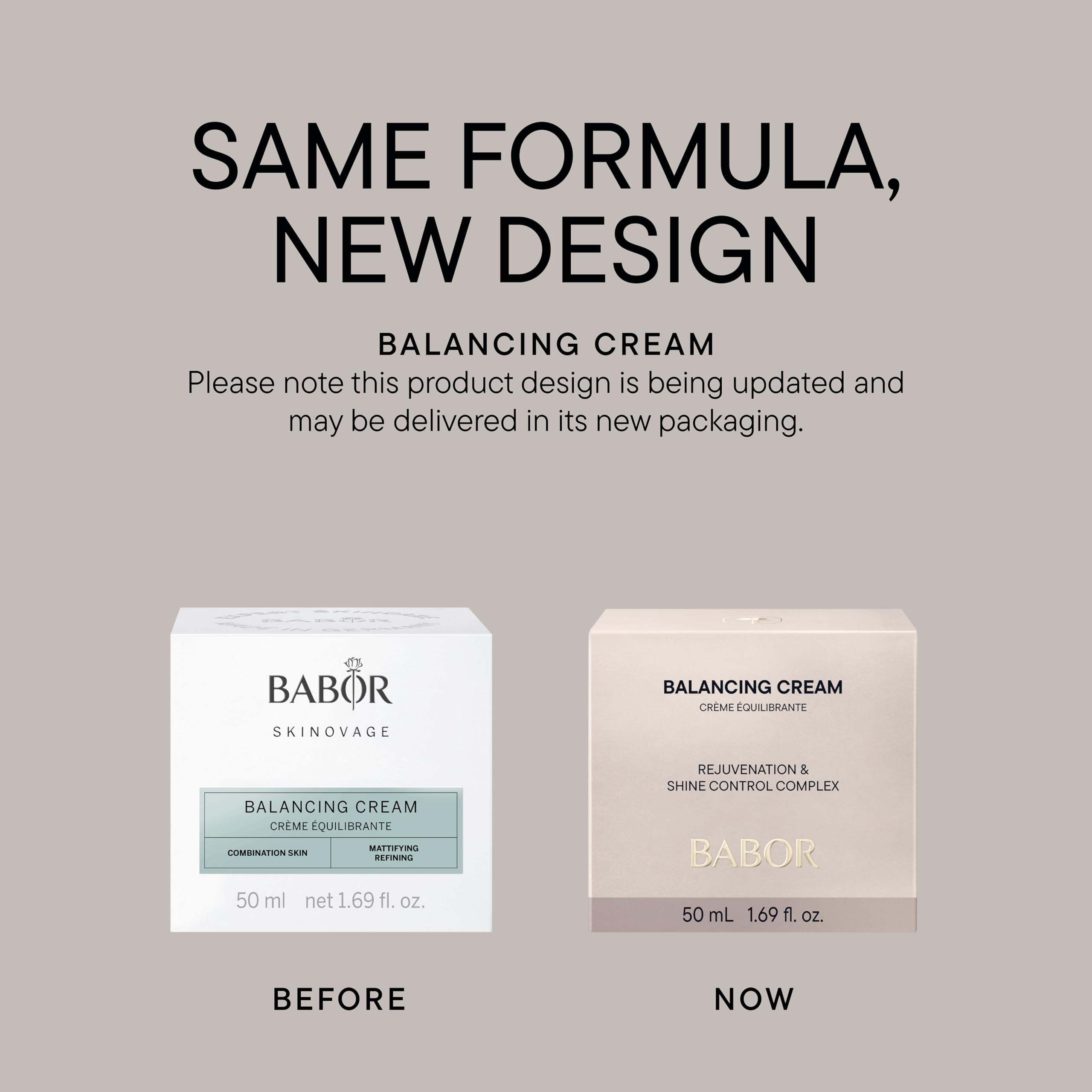 BABOR SKINOVAGE Balancing Cream, Gesichtscreme für Mischhaut, Mattierende Feuchtigkeitspflege für ebenmäßigen Teint, Anti-Aging, 50 ml
