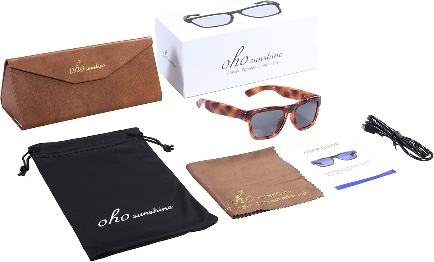🛒 Crаzу Dеаlѕ OhO sunshine Audio Sunglasses,Voice Control and Open Ear Style Listen Music and Calls with Volumn UP and Down, Bluetooth 5.0 Smart Glasses and IP44 Waterproof Feature for Outdoor Sports
