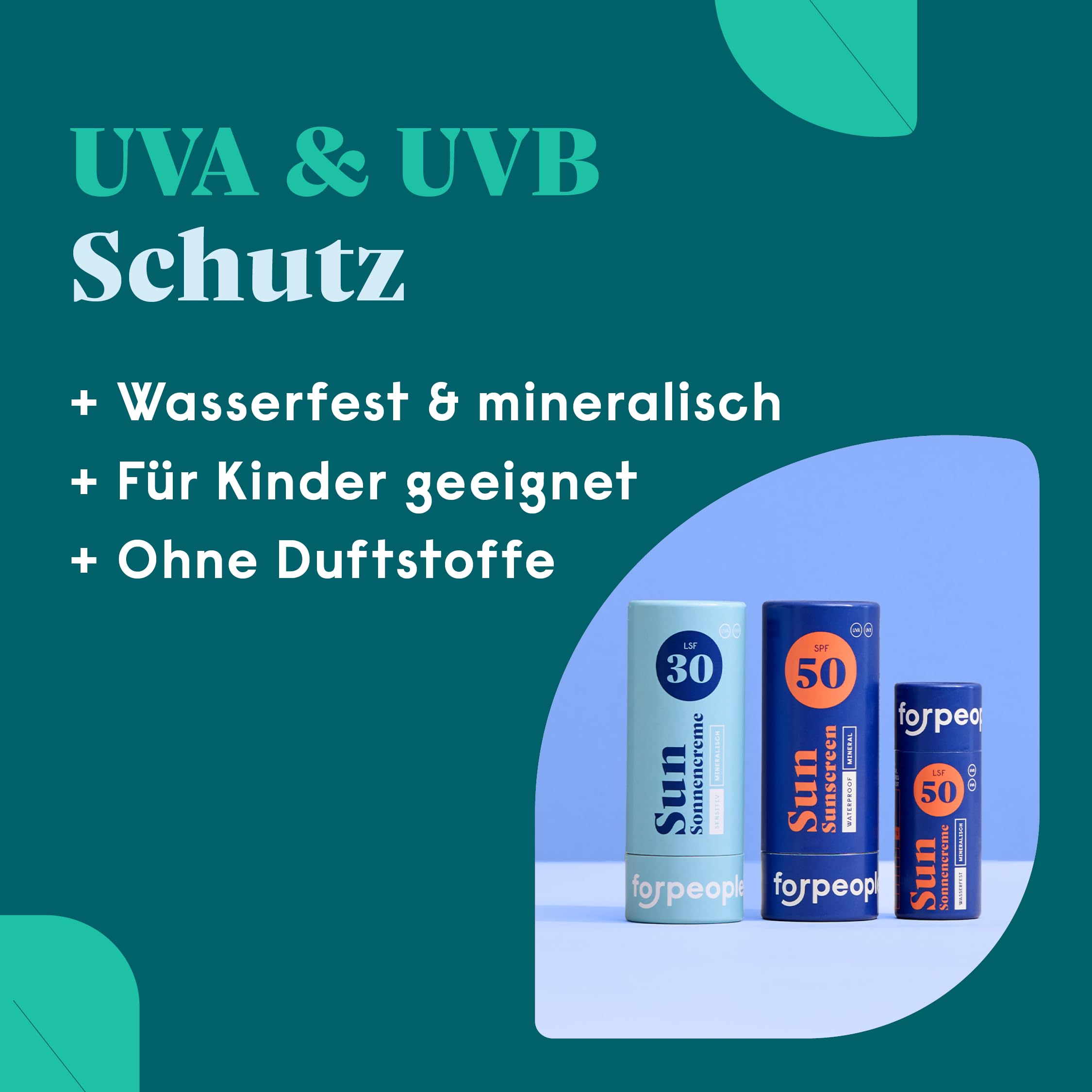4people Bio krem przeciwsłoneczny w sztyfcie LSF 50 · wodoodporny filtr przeciwsłoneczny z cynkiem · mineralny filtr UV · dla dzieci i dorosłych · 100% naturalny · 40 g