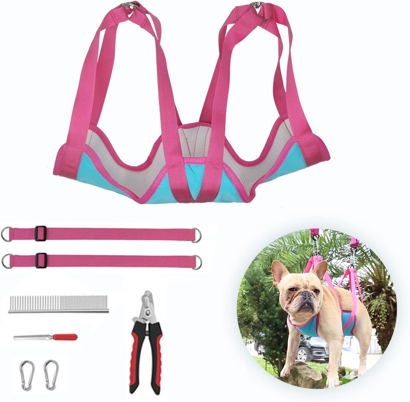 SKYLA ock,pet Grooming Harness,Dog Hammock Nail Restraint Trimming,Nail Clipper