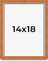 Vista 219 de Marco marrón de 18 x 24 pulgadas, marco de madera maciza de nuez de miel, ancho de moldeo de 0.875 pulgadas, profundidad de rabo de 0.875 pulgadas