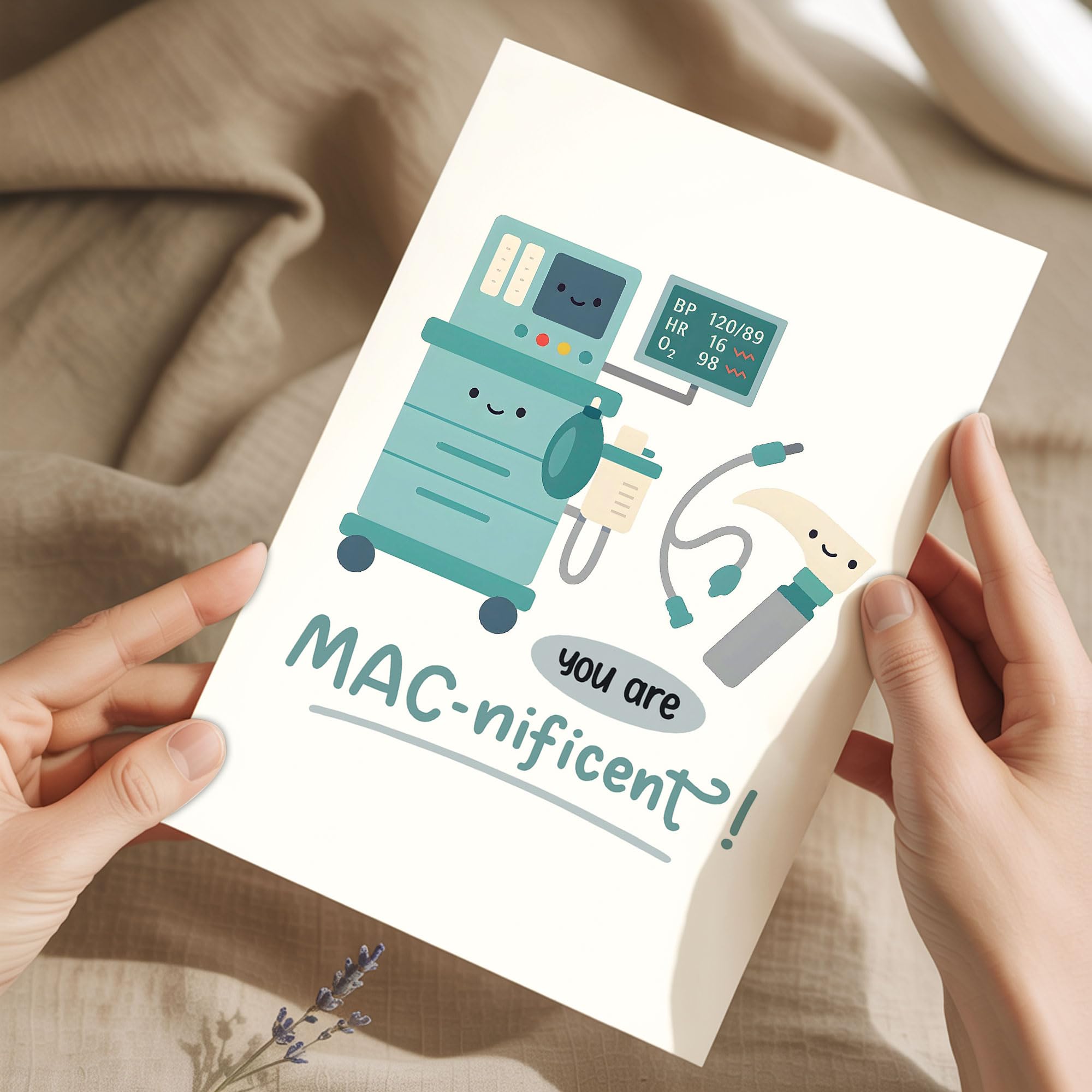 MAC-nificient Birthday Greeting Card, Gift for Anesthesiologist, Husband, Wife, Special Occasion, Celebrate Expertise, Humor, Appreciation for Care and Work