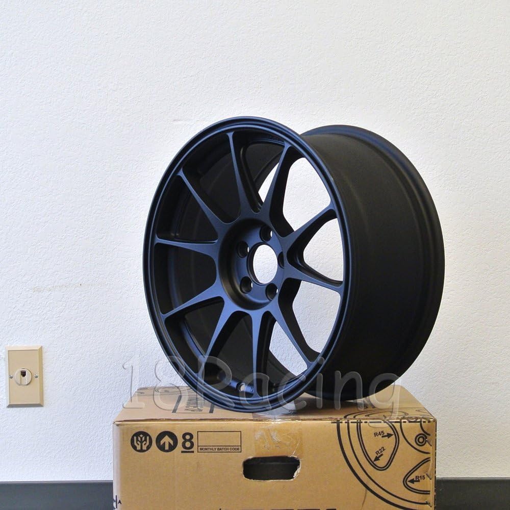 4 PCS ROTA TITAN WHEELS 17X8 5X100 45 73 FLAT BLACK LIGHTWEIGHT ONLY 17 LBS