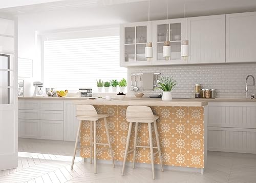 Miniatura 9 de Calcomanías para azulejos de Mi Alma 24 unidades, Talavera, plantillas de pared, calcomanías para despegar y pegar, fácil aplicación, ideal para