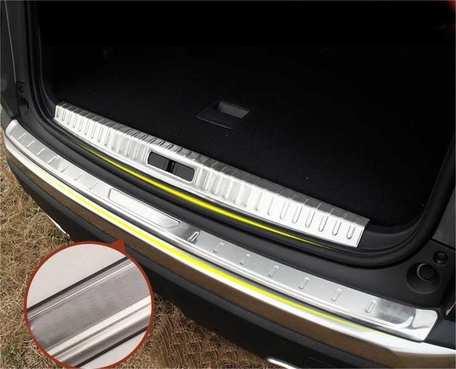 For Peugeot, 3008 GT 2017-2021 Protector de Parachoques Trasero Interior Exterior de Acero Inoxidable Embellecedor de Placa Protectora Accesorios de Coche Protector de Parachoques para Coche