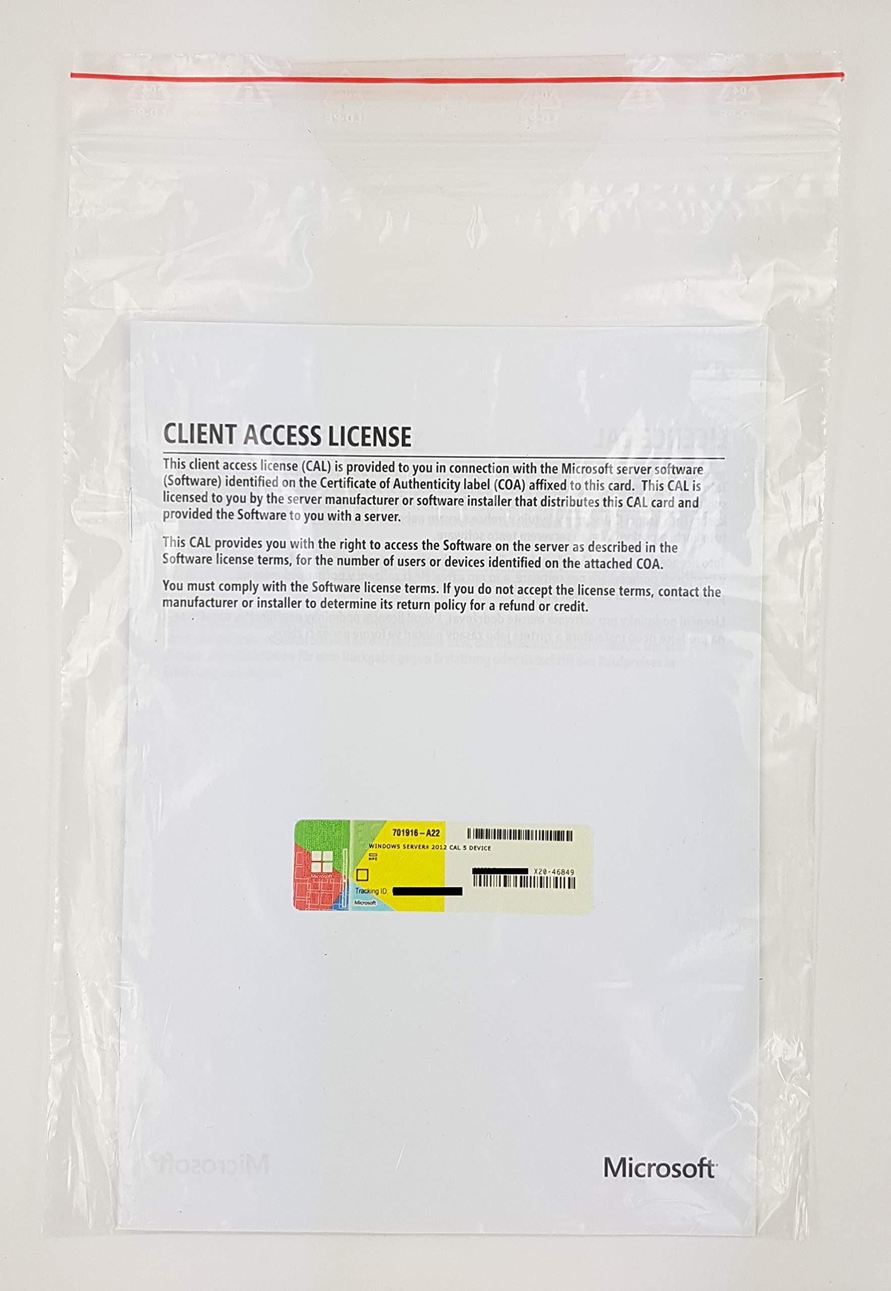 Vollversion Windows Server CAL 2012/ MLP / deutsch / 5 Device CAL [import allemand]