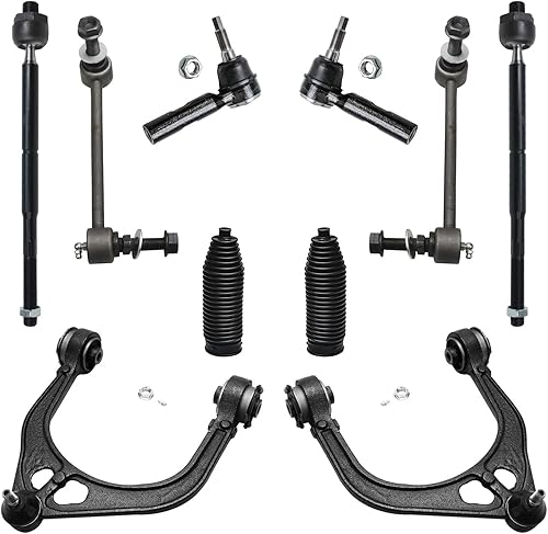 Miniatura 280 de Detroit Axle - Kit de suspensión frontal de 10 piezas para Chevy Trailblazer EXT GMC Envoy XL XUV Buick Rainier Isuzu Ascender Olds Bravada, brazos