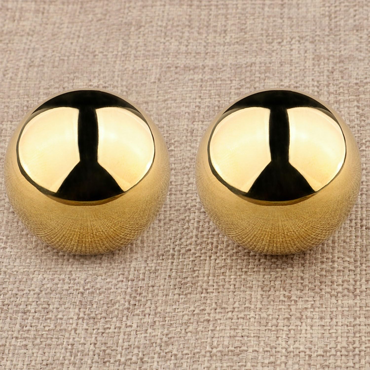 BBAUER palline massaggio pallina antistress palline cinesi 2Pcs Palla per Esercizi in Ottone Palline per Esercizi per Mano Palline Baoding Cinesi Palline per Mano in Metallo