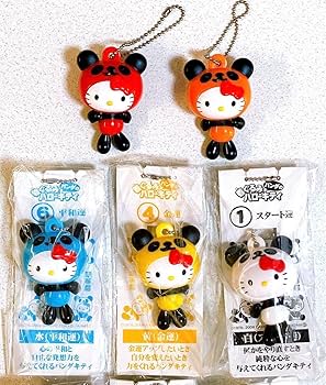 ハローキティ レッサーパンダ着ぐるみキーホルダー 激レア！HELLO KITTYハローキティレッサーパンダの着ぐるみ