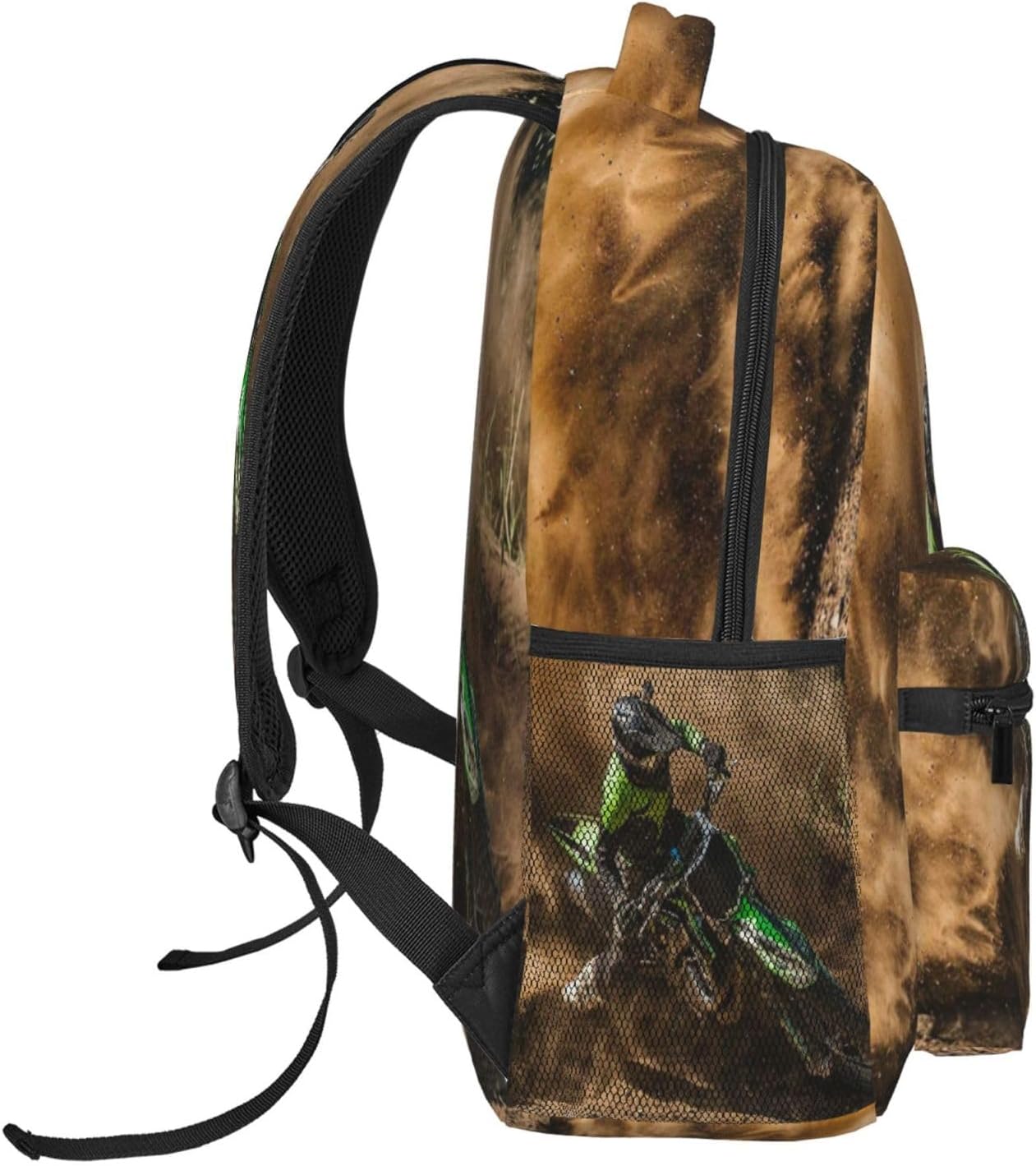 Motocross Dirt Bike Backpack for Boys Girls Men, Travel Laptop Casual College Daypack Back to School Bag One Size - Image 4