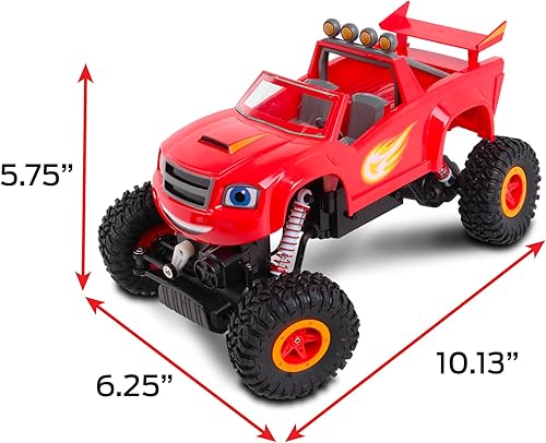 Miniatura 4 de NKOK Blaze & The Monster Machines RC Rock Crawler - Blaze Monster Camión 4x4 con control remoto, escala 116, 2.4 Ghz, listo para funcionar (6501), a